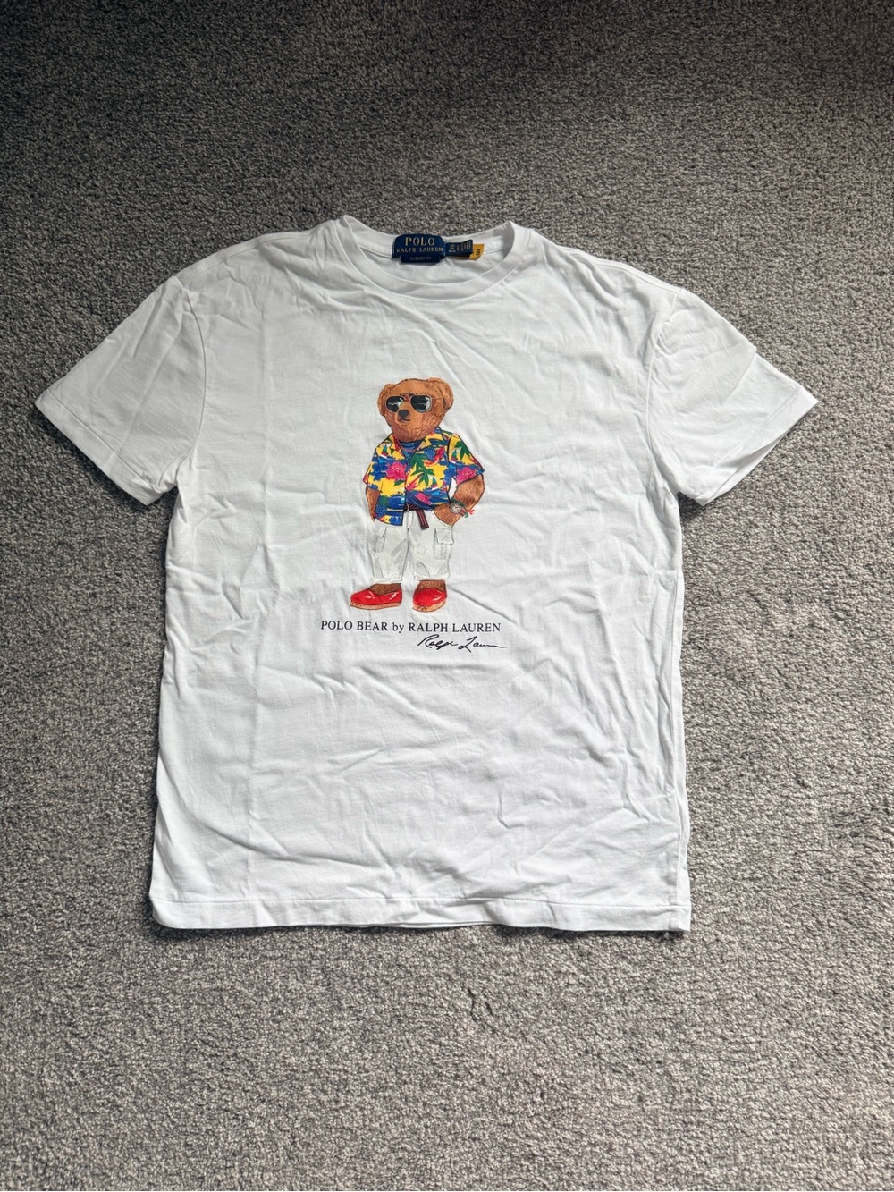 Polo Ralph Lauren Polo Bear Hawaiian Shirt T-Shirt White